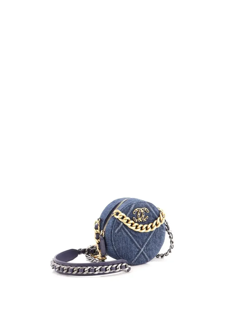 Chanel 19 Round Clutch With Chain #299253C26B